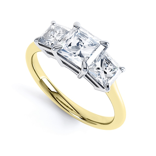 Leonie Yellow Gold 3 Stone Diamond Ring