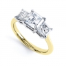 Leonie Yellow Gold 3 Stone Diamond Ring thumbnail