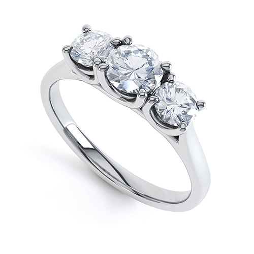 Loletta 3 Stone Engagement Ring