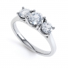 Loletta 3 Stone Engagement Ring thumbnail