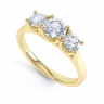 Loletta Yellow Gold 3 Stone Engagement Ring thumbnail