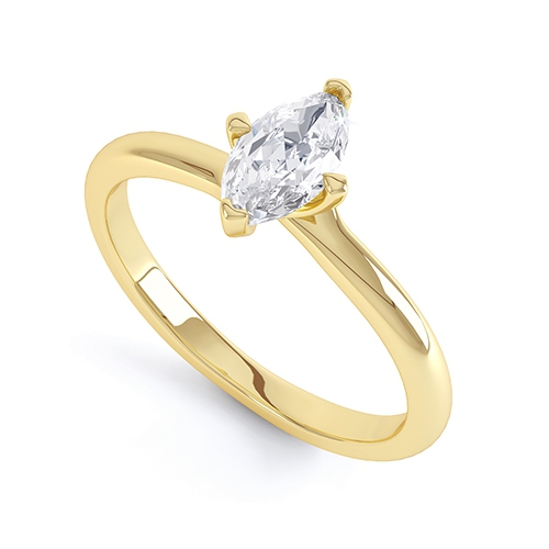 Myrna Yellow Gold Marquise Diamond Ring
