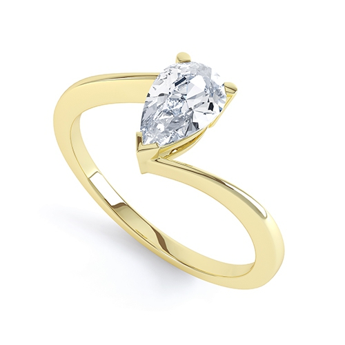 Johanna Yellow Gold Pear Shaped Engagement Ring