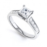 Aurelia Princess Cut Ring With Diamond Ring Set thumbnail