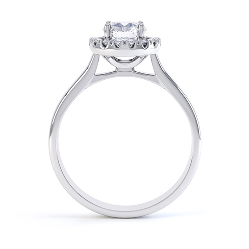 Alani Round Diamond Cluster Ring Side View 