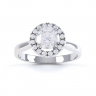 Alani Round Diamond Cluster Ring Top View  thumbnail