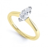Amoret Yellow Gold Marquise Cut Diamond Ring thumbnail