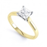 Leda Yellow Gold Princess Cut Engagement Ring thumbnail