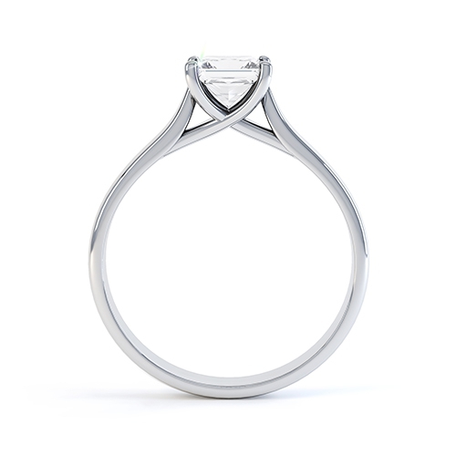 Leda Princess Cut Engagement Ring Side View