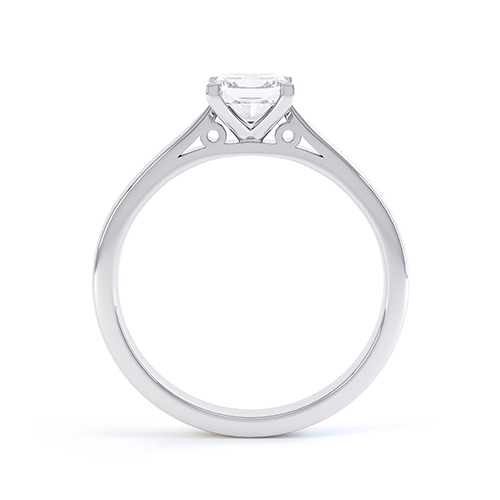 Romilly Princess Cut Diamond Ring Side View 
