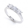 Melody 3 Stone Diamond Shoulder Ring  thumbnail