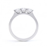 Melody 3 Stone Diamond Shoulder Ring Side View  thumbnail