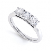 Celestia 3 Stone Diamond Engagement Ring