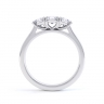 Celestia 3 Stone Diamond Engagement Ring Side View  thumbnail