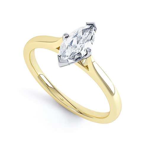 Alice Yellow Gold Marquise Diamond Ring