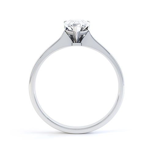 Mila Pear Shaped Diamond Ring Side View