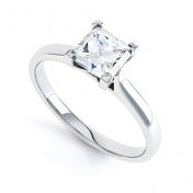 Elena Princess Cut Diamond Engagement Ring
