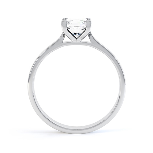 Elena Princess Cut Engagement Ring Side View