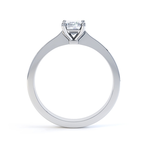 Lola Emerald Diamond Engagement Ring Side View 