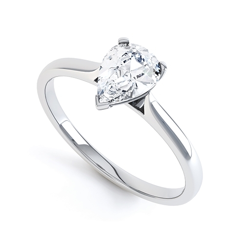Eva Pear Shaped Diamond Engagement Ring