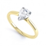Eva Yellow Gold Pear Shaped Diamond Engagement Ring thumbnail