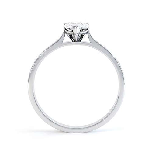 Eva Pear Shaped Diamond Engagement Ring Side View 