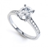 Mabeline Oval Diamond Shoulder Set Ring thumbnail