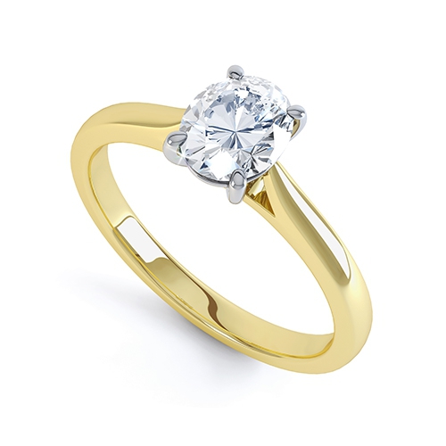 Morgana Yellow Gold Oval Diamond Engagement Ring
