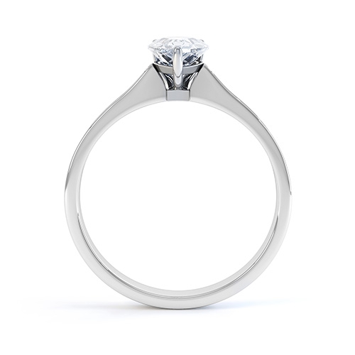 Amargo Pear Shaped Diamond Shoulder Ring Side View