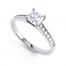 Amparo Princess Cut Ring With Diamond Shoulders  thumbnail