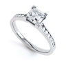 Amaranta Princess Cut Diamond Shoulder Ring  thumbnail