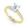 Aeronwy Yellow Gold Emerald Diamond Shoulder Ring thumbnail