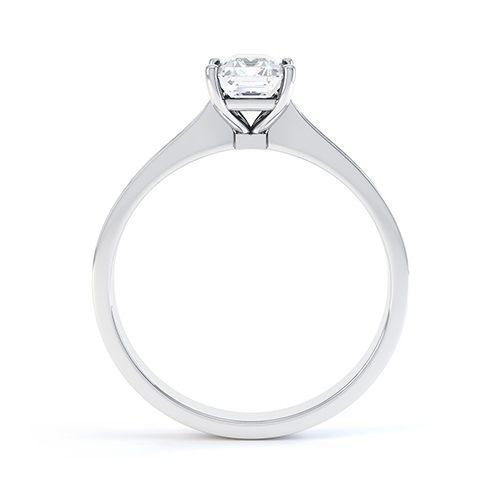 Aeronwy Emerald Diamond Shoulder Ring Side View