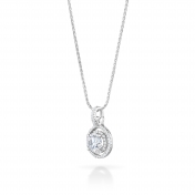 Aedyn Round Halo Diamond Pendant