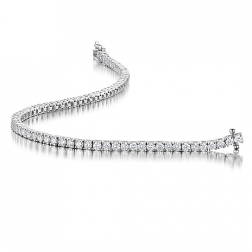 Diamond Tennis Bracelet Set With Round Diamonds