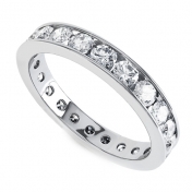 Platinum 2MM Full Eternity Ring 0.38 Carats