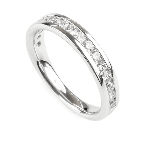 4MM Wide Channel Set Eternity Ring 0.80 Carats