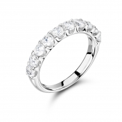 2.5MM Wide Claw Set Eternity Ring 0.60 Carats