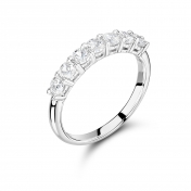 Seven Stone Claw Set Half Eternity Ring