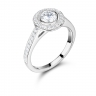 Arcadia Halo Ring With Diamond Shoulders  thumbnail