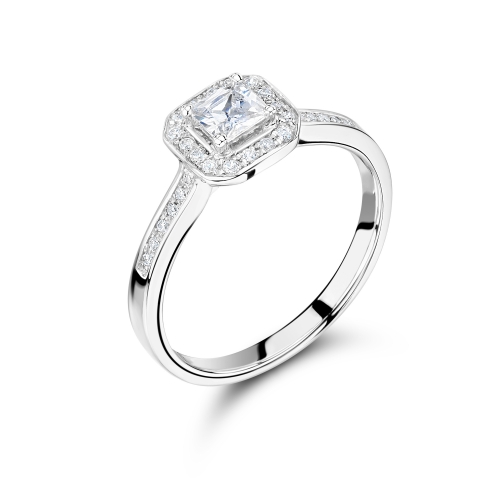 Makaya Princess Cut Halo Ring