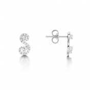 S shaped Winter Diamond Drop Earrings