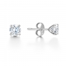 Lark 4 Claw Round Diamond Stud Earrings thumbnail