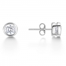 Saylor Rubover Round Diamond Stud Earring  thumbnail