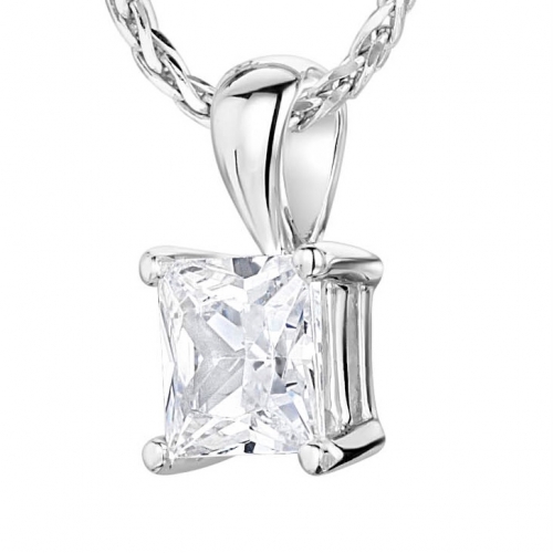 Noemi Princess Cut Diamond Pendant