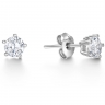 Aylabelle 5 Claw Round Diamond Earrings Side View  thumbnail