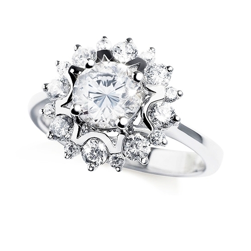 Flower Engagement Ring