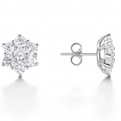 Alma Diamond Cluster Earrings