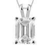 Emily Emerald Cut Diamond Pendant thumbnail