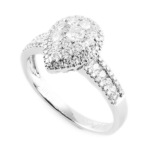 Petra Pear Multi Set Diamond Ring